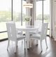 Jofran Inc. Urban Icon Glass Top Round Dining Table with White Base-1