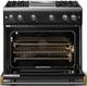 Viking® 5 Series 36" Onyx Pro Style Gas (NG) Range with Brushed Brass Trim-1