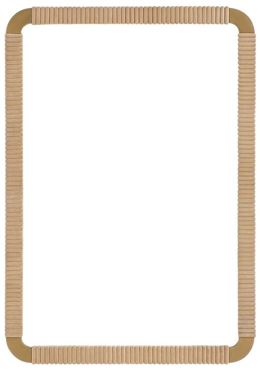 Uttermost® Heinrich Antique Brass Wood Mirror-0