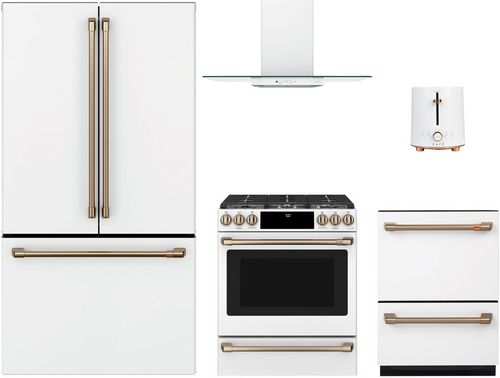 Café 5 Piece Matte White Kitchen Package