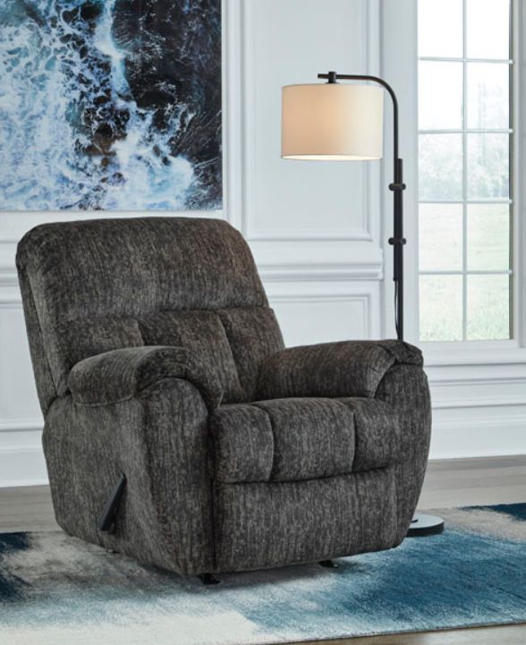 Signature Design by Ashley® Stayfish Gunmetal Manual Rocker Recliner-4