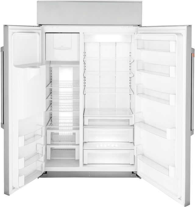 Café™ 48" 28.6 Cu. Ft. Stainless Steel Smart Built-In Side-by-Side Refrigerator-1
