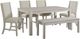 Elements International Eleanor 6-Piece White Dining Set-0