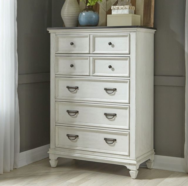 Liberty Furniture Allyson Park Charcoal/Wirebrushed White 54" Chest-1