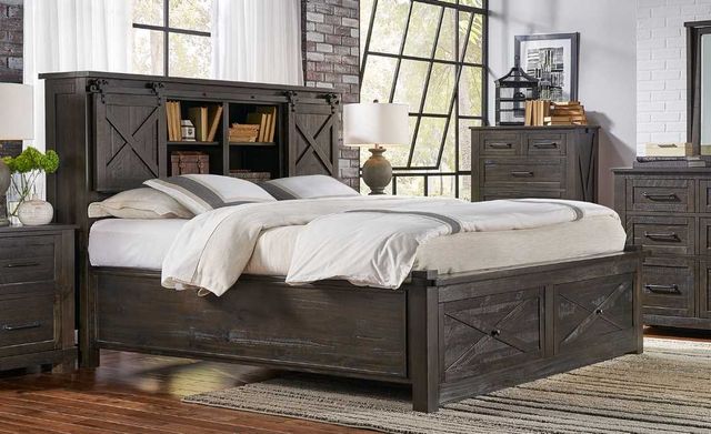 A-America® Sun Valley Charcoal California King Storage Panel Bed-1