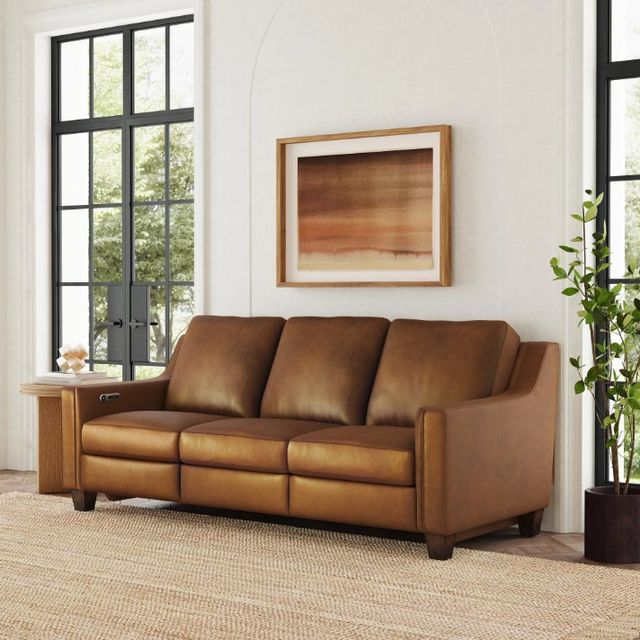 Flexsteel® Customizable Finley Leather Power Reclining Sofa-2