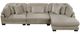 Homelegance® Traverse 3-Piece Taupe Modular Sectional with Reversible Chaise-2