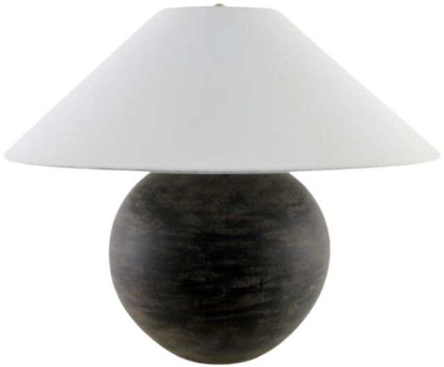 Surya Saint Martin Glazed Charcoal Table Lamp-0