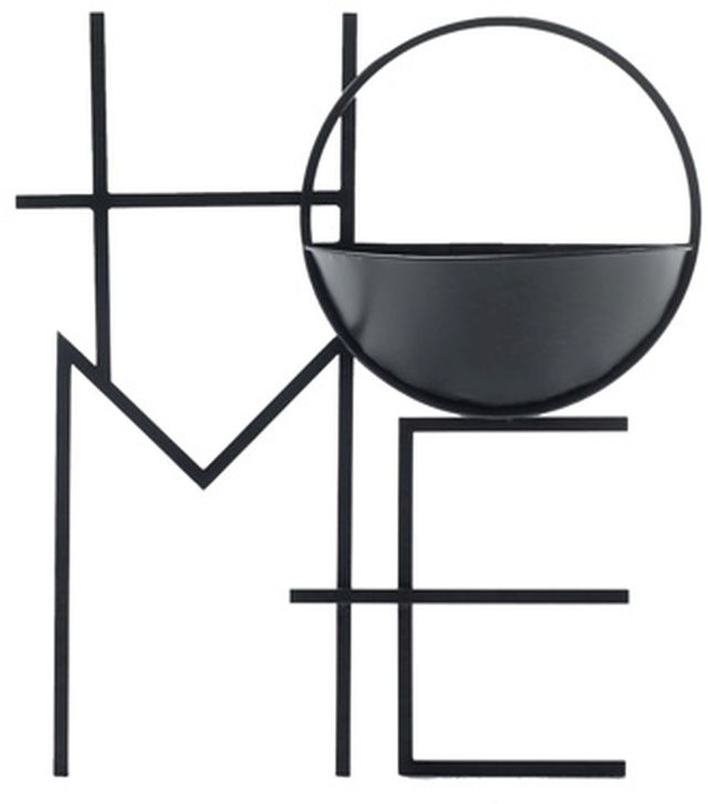 Signature Design by Ashley® Dunster Black Wall Planter On Stand-0