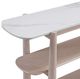 Bassett Mirror Horizons White Oak Console Table with White Top-4