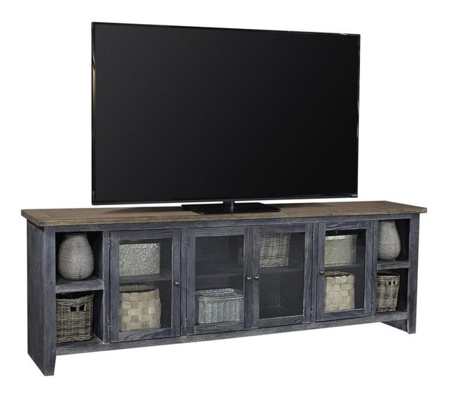 Aspenhome® Eastport Drifted Black 97" Console with 4 Doors-0