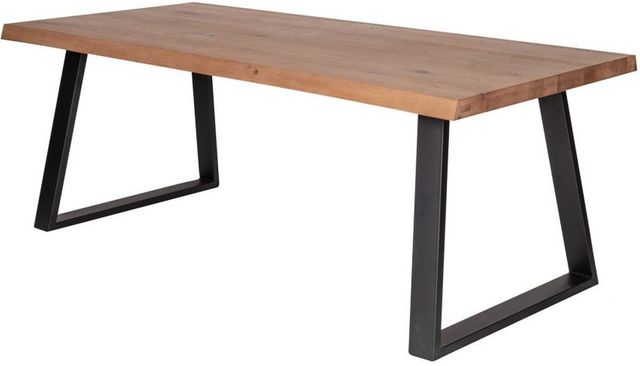 Moe's Home Collection Mila Natural Live Edge Dining Table with Black Metal Legs-2
