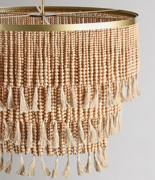 Classic Home Brittany Natural Beaded Chandelier -1