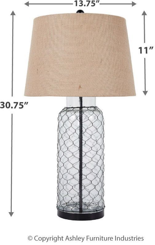 Signature Design by Ashley® Sharmayne Transparent Glass Table Lamp-1