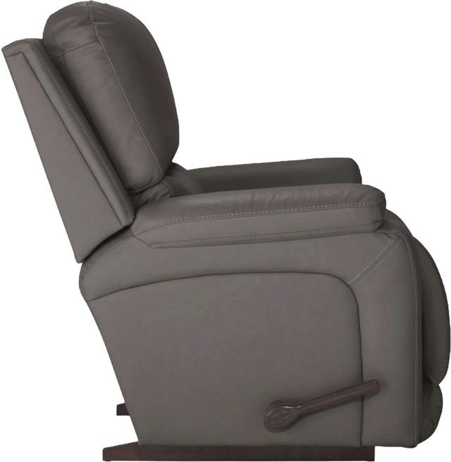 La-Z-Boy® Greyson Blue Grey Leather Manual Rocking Recliner-4