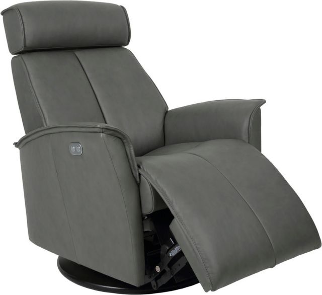 Fjords® Relax Venice Grey Small Dual Motion Swivel Recliner-3