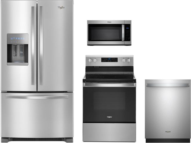 Whirlpool® 4 Piece Fingerprint Resistant Stainless Steel Kitchen Package-0