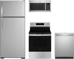 GE® 4 Piece Stainless Steel Kitchen Package