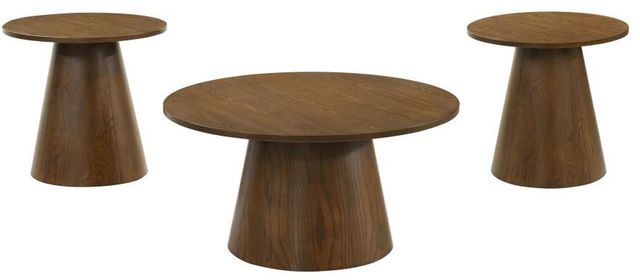 Coaster® Franklin 3-Piece Dark Brown Coffee Table Set-0