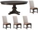 Liberty Furniture Paradise Valley 5-Piece Flax Tweed/Saddle Brown/Tobacco Optional Pedestal Table Set-0