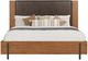 Flexsteel® Lincoln Brown/Walnut King Upholstered Panel Bed-3