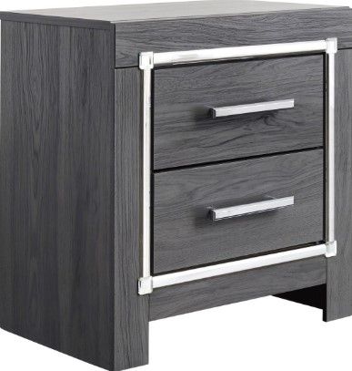 Signature Design by Ashley® Lodanna 4-Piece Gray Queen Upholstered Panel Bed Set-4