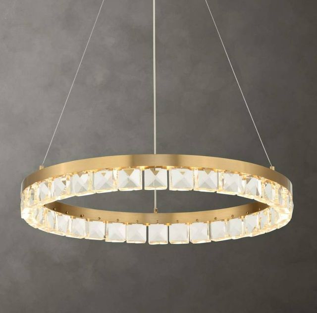 Uttermost® Segovia Warm Brass LED Chandelier with Crystals Accent-1
