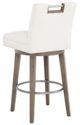 Fairfield® Customizable Entree Dining Nickel Metal Pull Back Swivel Bar Stool-3