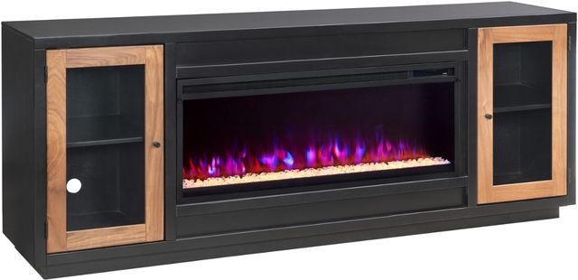 aspenhome® Chelsea Black 82" Fireplace Console-4