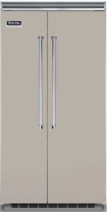 Viking® 5 Series 42 in. 25.3 Cu. Ft. Pacific Grey Built In Side-by-Side Refrigerator-0