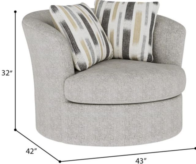 Emerald Home Myles Gray Swivel Chair-2