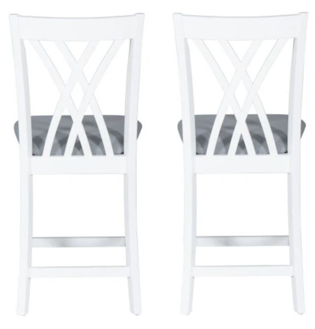Powell® Starla 2-Piece White Counter Stool Set-4