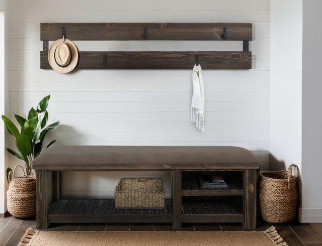 International Furniture Direct Dutton Brown Hall Tree-8
