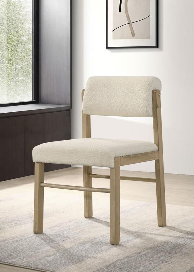 Coaster® Kehoe 2-Piece Cream/Natural Oak Dining Side Chair Set-2
