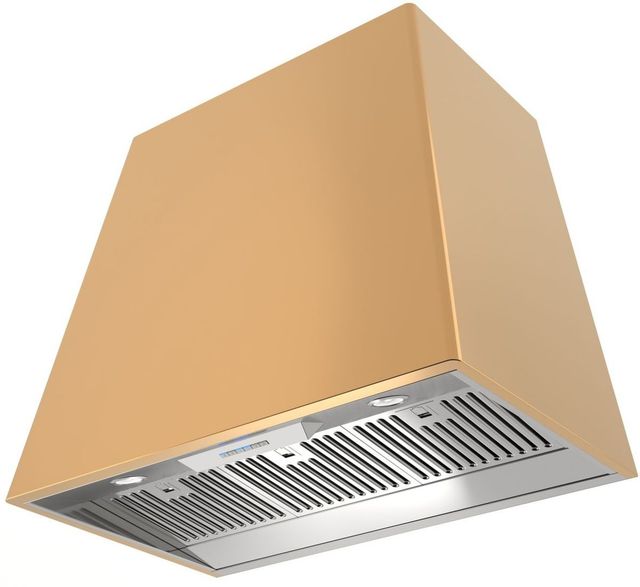 XO  36" Satin Gold Insert Range Hood -2