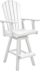 C R Plastics Generation Line White Swivel Pub Chair-0