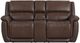 Flexsteel® Beau Dark Sable Brown Power Reclining Loveseat with Console and Power Headrests-2