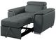 Mazin Furniture Ferriday Gray Chair With Adjustable Headrest And Pull-Out Ottoman-1