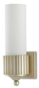Currey & Company Bryce Silver Leaf/Frosted Glass Wall Sconce-2