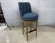 Elements International Carmen Blue/Natural Swivel Bar Stool -2
