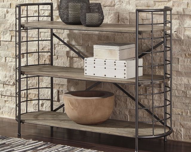 Signature Design by Ashley® Flintley Brown/Gunmetal Bookcase-2