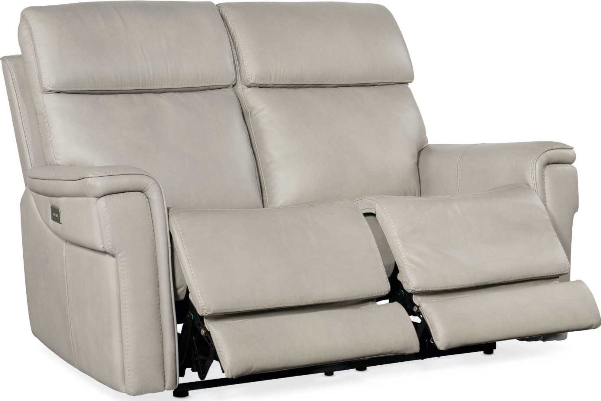 Hooker Furniture MS Lyra Sahara Ash Power Reclining Zero Gravity Loveseat with Power Headrests Furniture Store Junction City Kansas