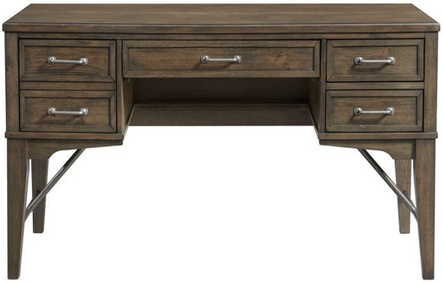 Intercon Preston Weathered Vintage Oak 58" Half Ped Desk-1