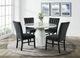 Elements International Bellini 5-Piece Black/White Round Dining Set-2