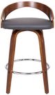 Armen Living Sonia Gray/Walnut Bar Stool-4