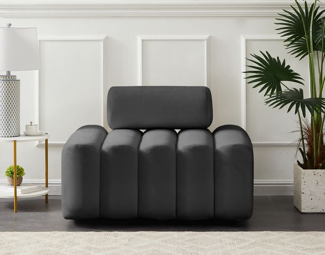 Meridian Furniture Melody Grey Velvet Chair-1