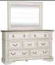 Liberty Furniture Abbey Park 5-Piece Antique White/Weathered Brown King Upholstered Sleigh Bed Set-3