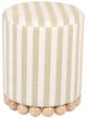 TOV Furniture Dex Beige Striped Ottoman-2