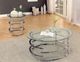 Furniture of America® Clonmel Tempered Glass Top End Table with Chrome Base-1