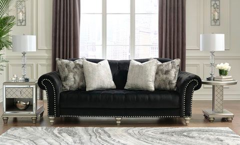 Signature Design by Ashley® Harriotte Black Sofa-1
